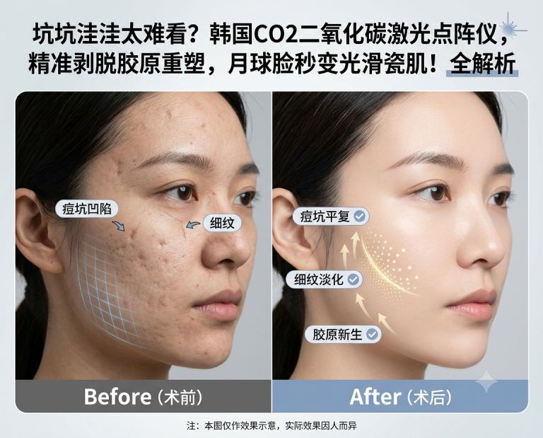 告别坑坑洼洼的“月球脸”｜CO2激光如何改善痘坑与细纹？全解析