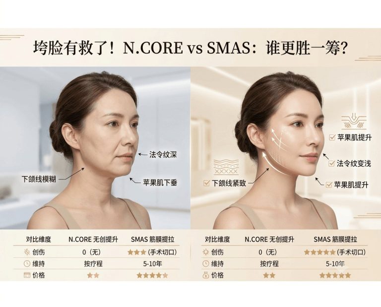 Finally, a Solution for Facial Sagging – N.CORE vs. SMAS Facelift, Which One Is Right for You?