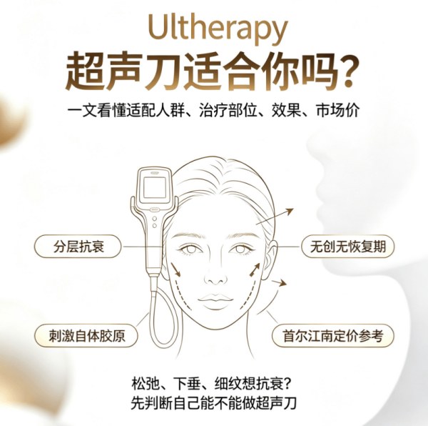 Ultherapy 超声刀适合我吗？全面解析治疗部位、效果与价格｜2026 首尔江南皮肤科指南