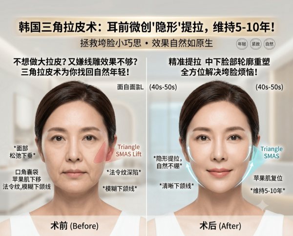 Don’t want a full facelift but think thread lifts aren’t enough? | Complete guide to Korea’s Triangle SMAS Lift – “invisible” lifting with pre‑auricular micro‑incisions, lasting 5‑10 years