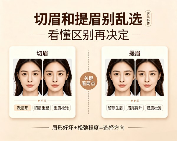 切眉和提眉有什么区别？一篇讲清两种眉部手术怎么选