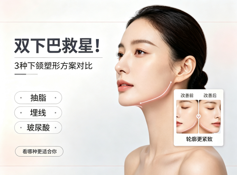 下巴抽脂VS埋线提升VS玻尿酸填充｜哪一种更适合改善你的双下巴？