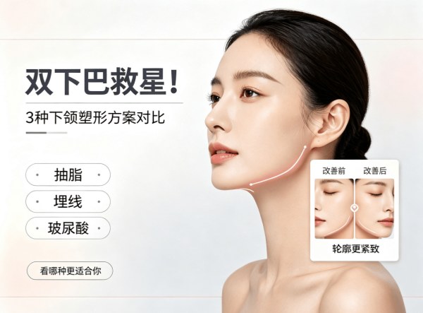 下巴抽脂VS埋线提升VS玻尿酸填充｜哪一种更适合改善你的双下巴？
