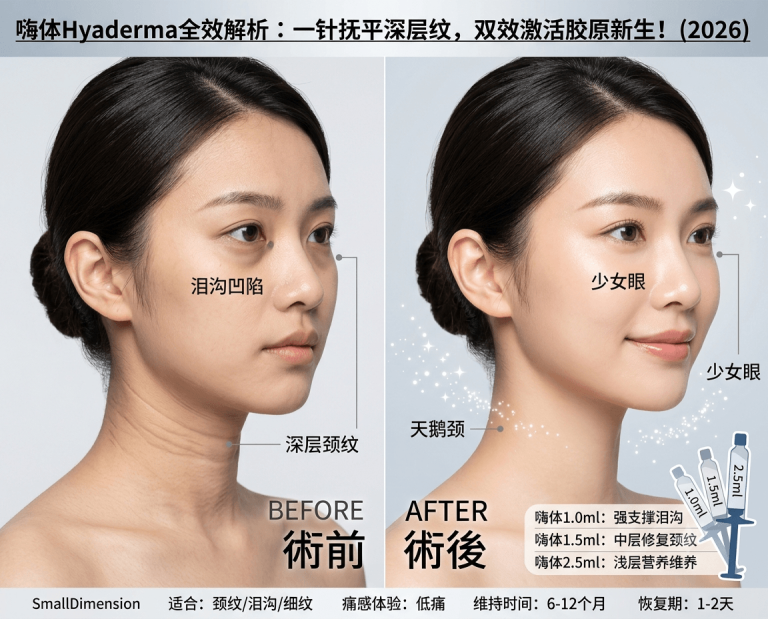 告别颈纹与泪沟｜解锁天鹅颈与少女眼——嗨体（Hyaderma）效果深度解析