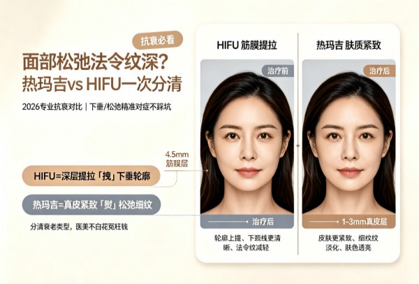 面部松弛、法令纹深怎么办？热玛吉 VS HIFU 怎么选？（2026）