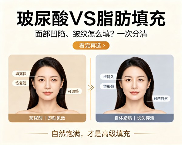 面部凹陷、皱纹怎么办？玻尿酸填充 VS 脂肪填充怎么选？（2026）从效果、持久度、副作用到适用人群，一篇讲透