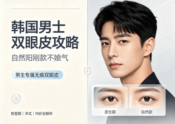 韩国男士双眼皮攻略｜自然阳刚效果、恢复期、价格一次看懂（2026）