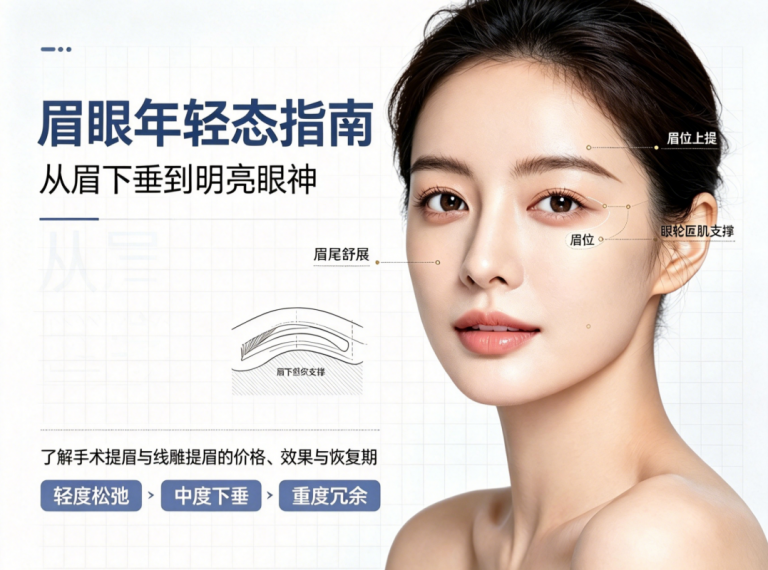 告别眼皮沉重眉下垂｜解锁眉眼年轻态，韩国眉下提拉价格效果恢复期分享