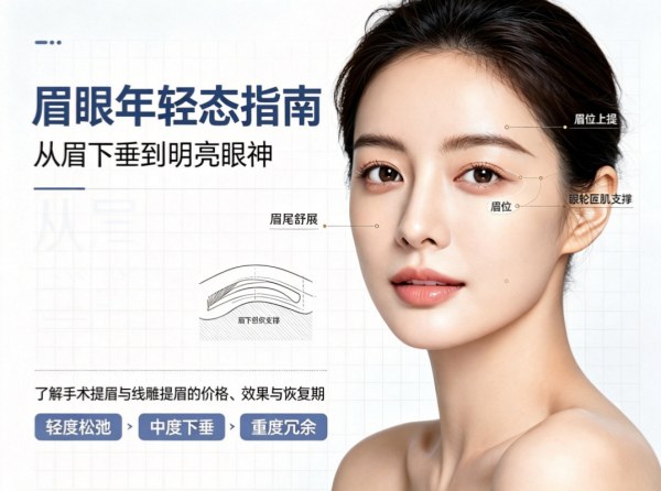 告别眼皮沉重眉下垂｜解锁眉眼年轻态，韩国眉下提拉价格效果恢复期分享