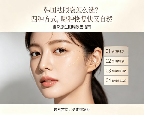 韩国祛眼袋怎么选？四种方式，哪种恢复快又自然