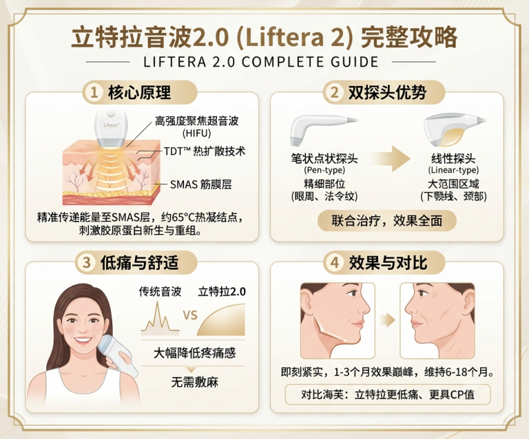 立特拉音波2.0（Liftera 2）完整攻略｜低痛拉提原理、价格、效果与海芙音波对比一次看懂