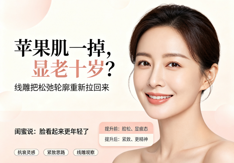 法令纹和苹果肌都往下走了？去韩国做了线雕提升，闺蜜说我气色好多了