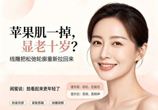 法令纹和苹果肌都往下走了？去韩国做了线雕提升，闺蜜说我气色好多了
