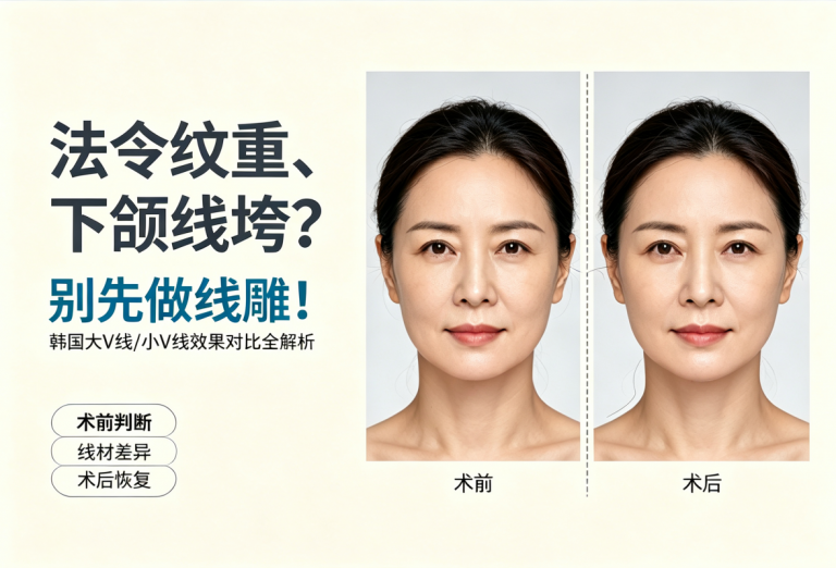 如果你有法令纹和下颌线模糊问题，这篇韩国大V线小V线对比值得先看