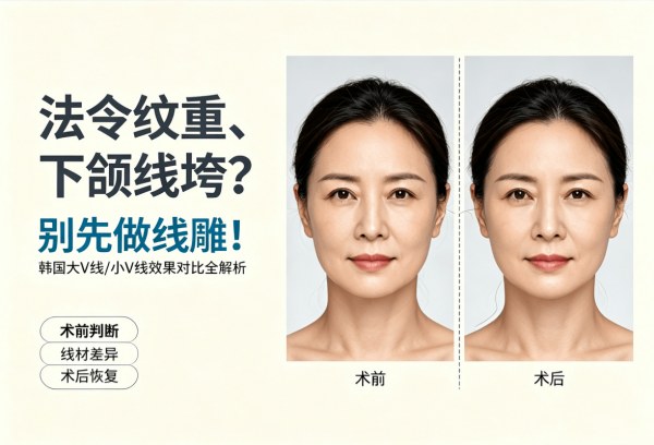 如果你有法令纹和下颌线模糊问题，这篇韩国大V线小V线对比值得先看