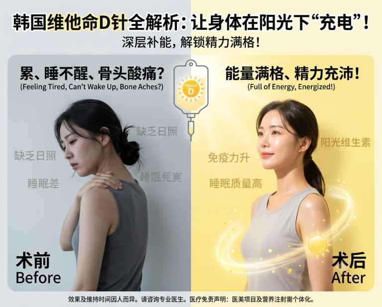 总觉得累、睡不醒、骨头酸痛？｜维他命D针如何为身体“充电”？全解析