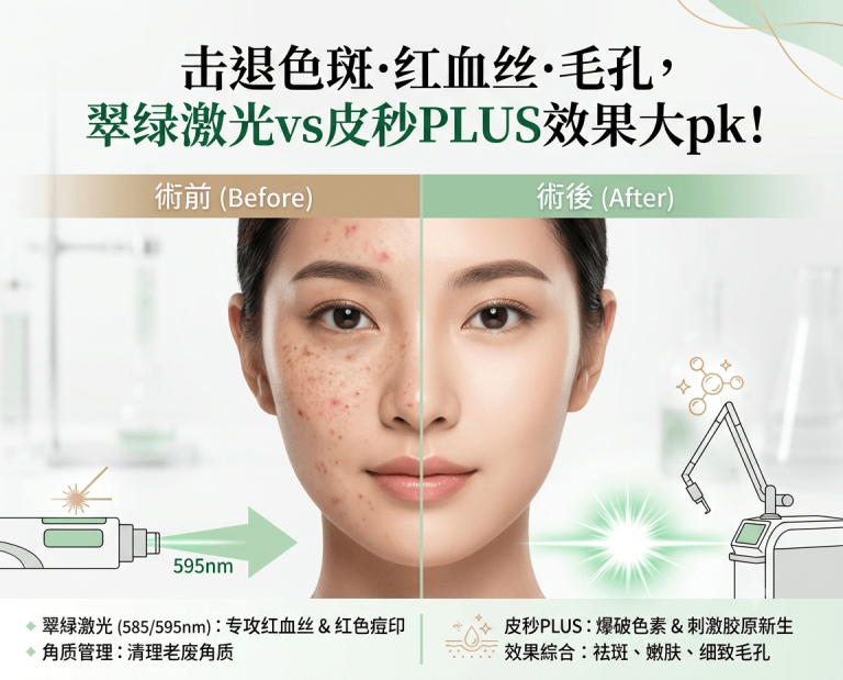 红血丝、痘印、色斑、毛孔粗大？一篇读懂角质管理·翠绿激光·皮秒PLUS的各自优势