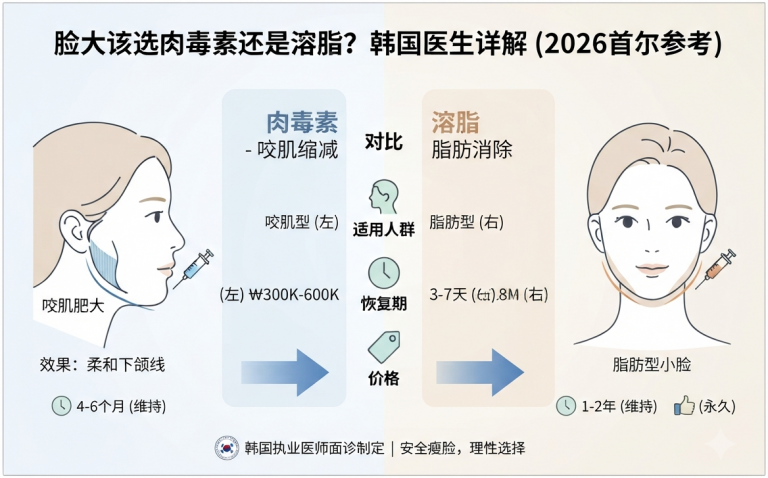 脸大该选肉毒素还是溶脂？韩国医生详解咬肌/脂肪/骨骼瘦脸方案