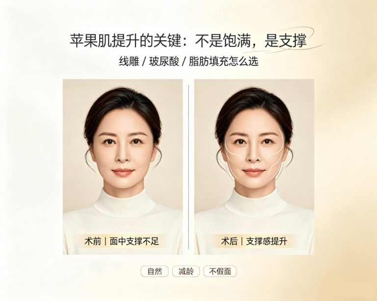 苹果肌提升效果怎么样？线雕、玻尿酸、脂肪三种方式怎么选？（2026）