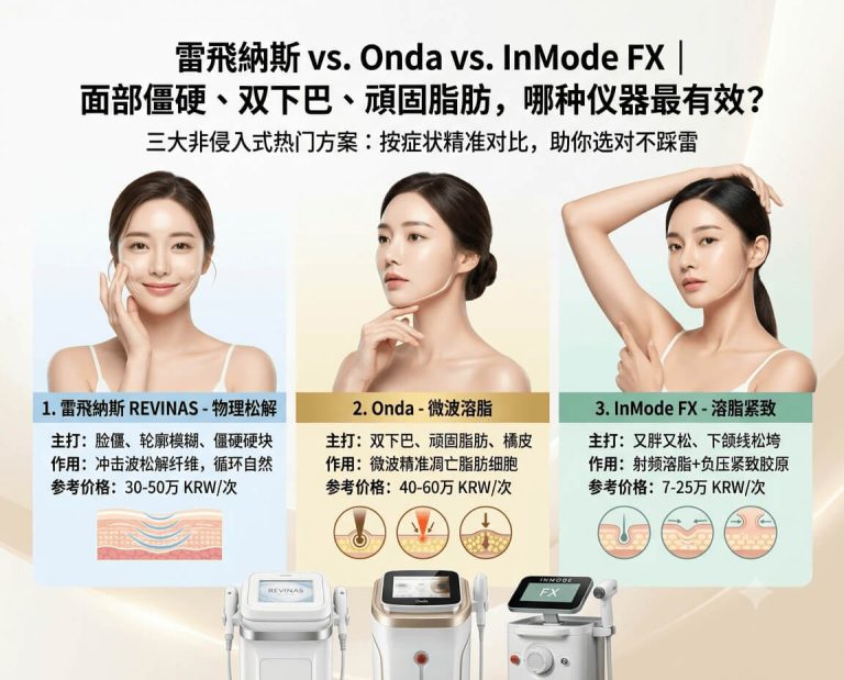 面部僵硬、双下巴、局部脂肪怎么改善？雷飛納斯 / Onda / InMode FX 哪种效果更好？