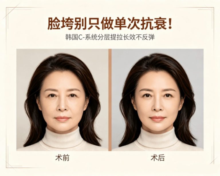 脸垮不是一天的事？韩国C-系统提拉技术，复合抗衰+跟踪管理不反弹