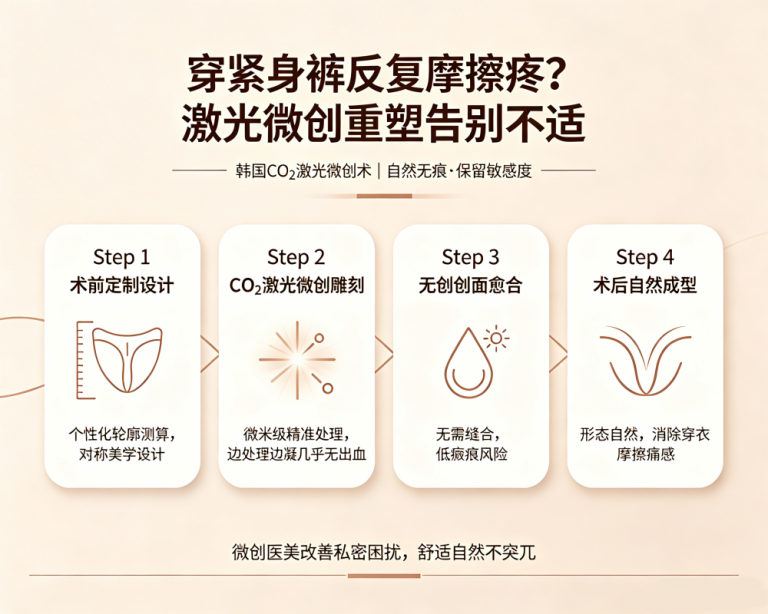 Tight Pants Always “Chafing” Uncomfortably? Korean Laser Labiaplasty – Minimally Invasive Reshaping to Eliminate Friction Discomfort with Natural Refinement