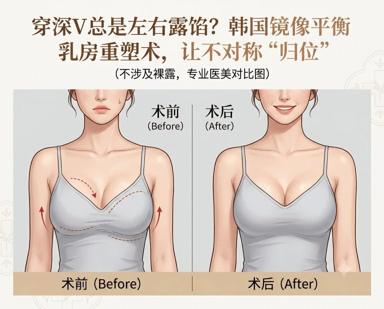 穿深V总是左右露馅？韩国镜像平衡乳房重塑术，让不对称“归位”