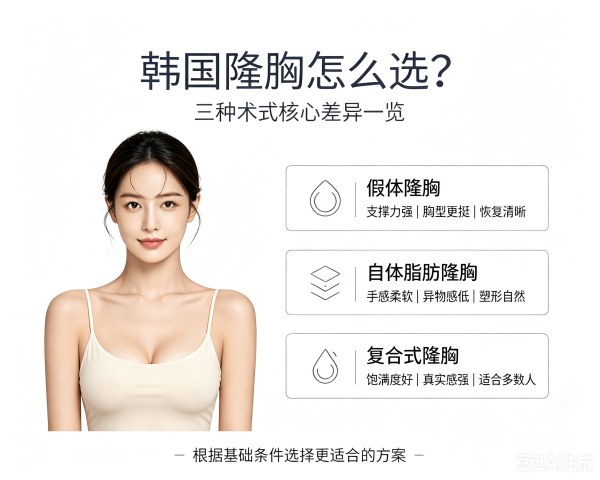 韩国隆胸到底怎么选？假体·脂肪·复合式全对比