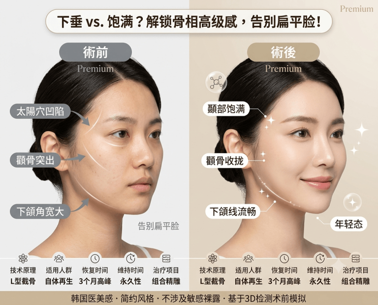 告别扁平脸｜解锁骨相高级感——韩国面部轮廓重塑全攻略