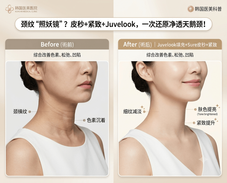 颈纹套餐（皮秒Sure+紧致+Juvelook）效果怎么样？适用人群与副作用全面解析