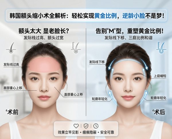 Receding hairline, forehead taking up half your face? | Complete guide to Korea’s forehead reduction surgery – achieving the golden facial proportion through hairline lowering