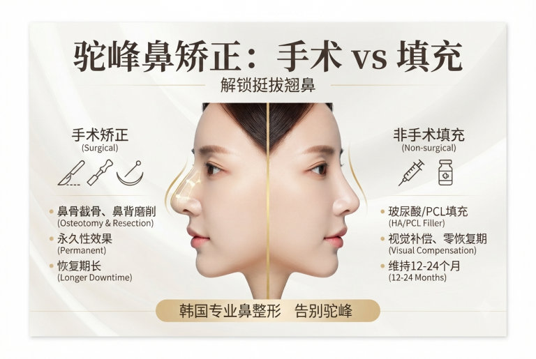 驼峰鼻怎么办？韩国手术vs填充矫正攻略，告别驼峰鼻解锁挺拔翘鼻