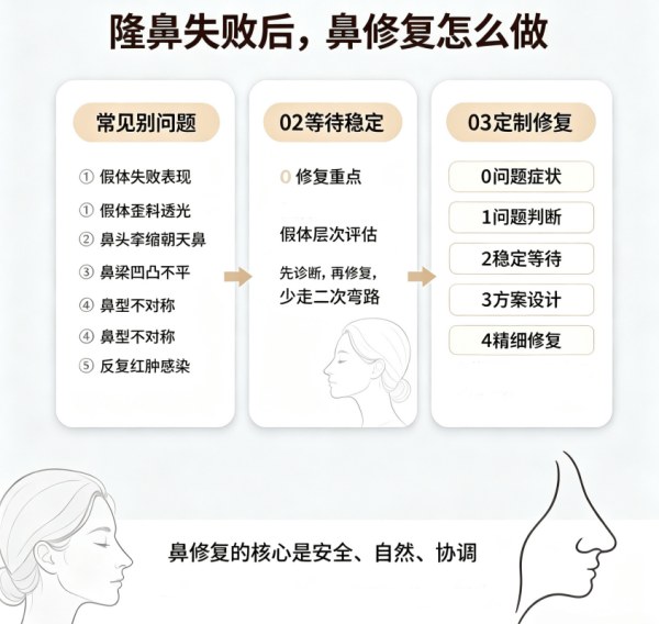 鼻子整形失败怎么办？韩国医生推荐鼻修复改善方案