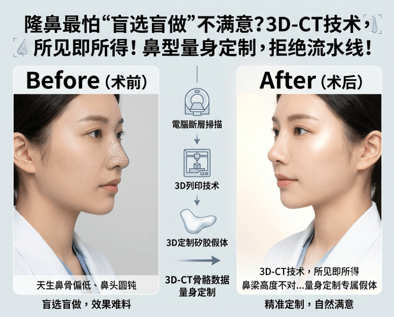 隆鼻最怕“盲选盲做”不满意才后悔｜3D-CT如何让鼻型量身定制？全解析