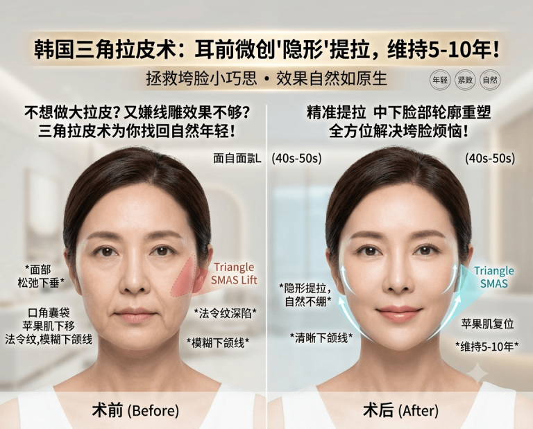 不想做大拉皮又嫌线雕效果不够？｜韩国三角拉皮如何实现“隐形”提拉、维持5-10年？
