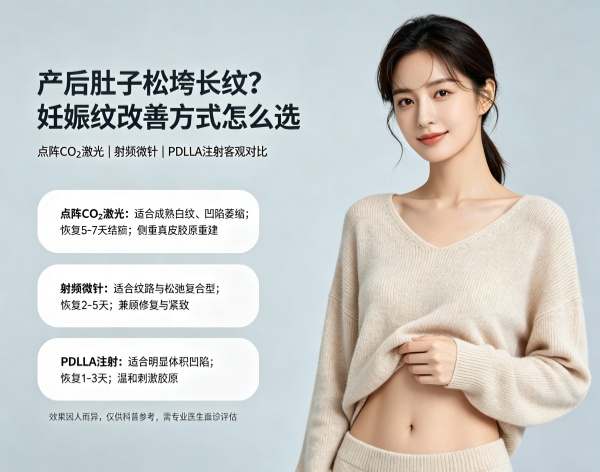 产后肚子松垮长纹怎么办？妊娠纹激光和微针哪个有用（2026）