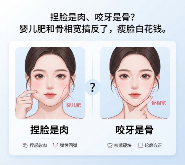 捏脸是肉、咬牙是骨？婴儿肥和骨相宽搞反了，瘦脸白花钱