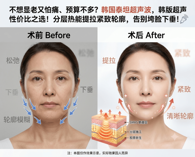 不想显老又怕痛、预算还不多？｜韩国泰坦超声波如何用分层热能提拉紧致轮廓？