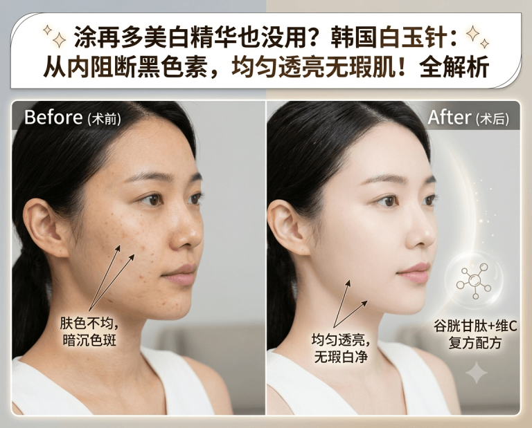 涂再多美白精华也没用？｜韩国白玉针如何从内阻断黑色素生成？