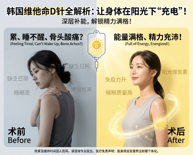 总觉得累、睡不醒、骨头酸痛？｜维他命D针如何为身体“充电”？全解析