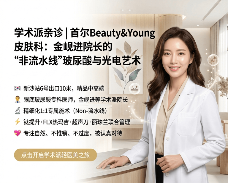 首尔Beauty&Young皮肤科 | 金岘进/崔正音/安镇元院长·眼底玻尿酸/钛提升/抗衰