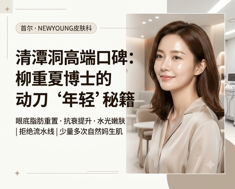 首尔清潭洞NEWYOUNG皮肤科 | 柳重夏院长（仁荷大学博士）·眼底脂肪重置/抗衰/水光针，中高端私密诊疗