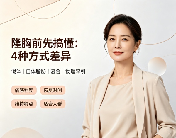 隆胸方式对比：假体、自体脂肪、复合、气压式怎么选？一篇读懂差异与适用人群